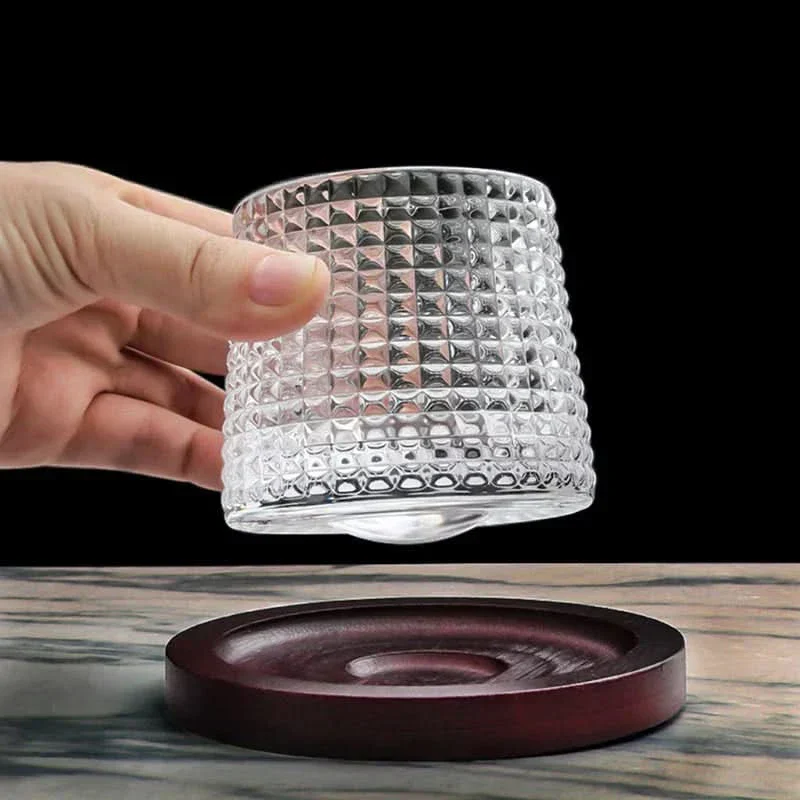 Drehbares Whiskey-Glas-Set - Diamantschliff Rotierender Tumbler - Image 4