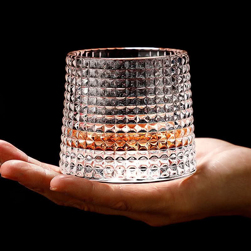 Drehbares Whiskey-Glas-Set - Diamantschliff Rotierender Tumbler - Image 5