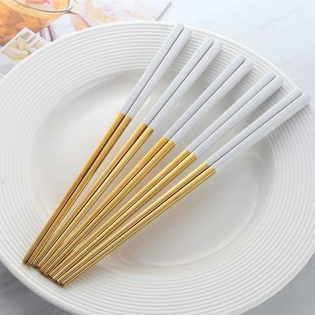 Essstäbchen Set – Zweifarbiges Metall - Image 2