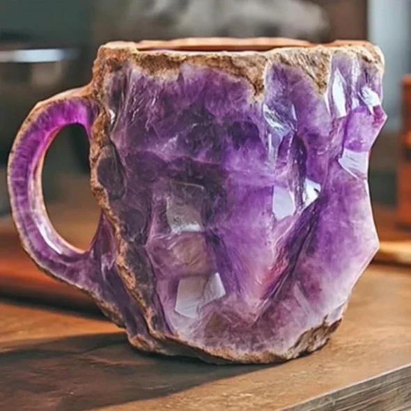 Geoden-Stil Kaffeetasse - Felsen- & Mineral-Look Geschenkbecher - Image 2