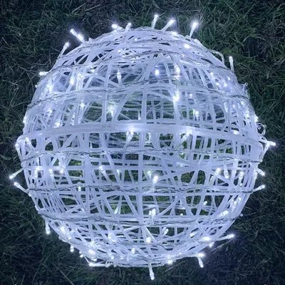 Hängende LED-Lichtkugeln - Geflochtener Stil Garten-Dekokugeln - Image 3