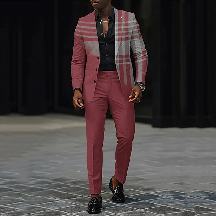 Herren 2-teiliger Anzug – Ombre Blazer & Gerade Hose - Image 9