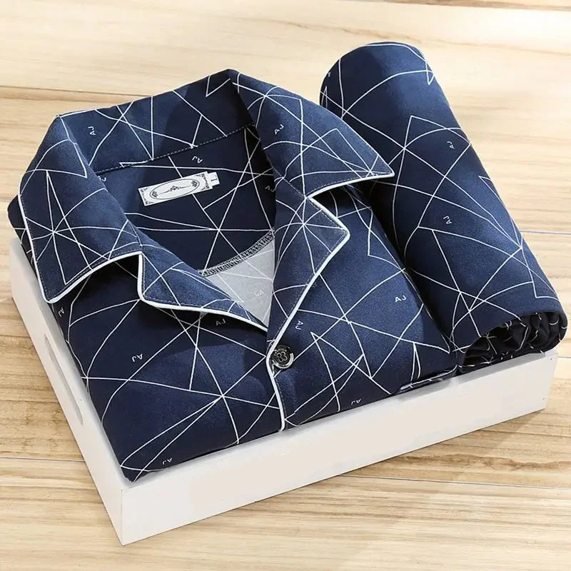Herren Bedruckter Pyjama Set - Lockere Passform Loungewear - Image 11