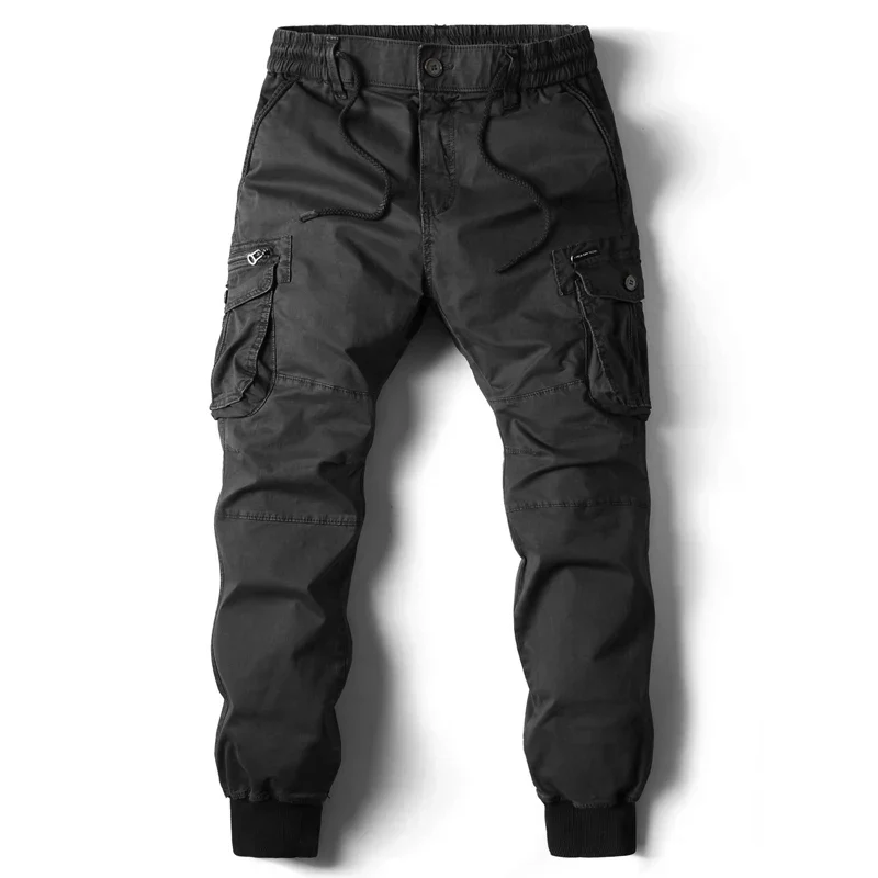 Herren Cargo Jogger Hose - Bündchen Multi-Taschen Hose - Image 10