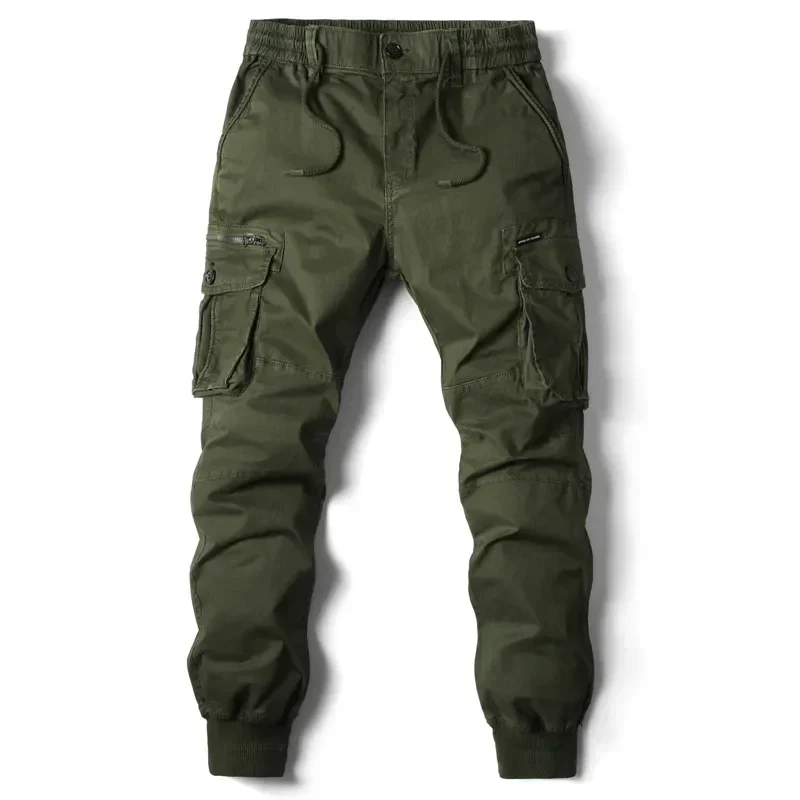 Herren Cargo Jogger Hose - Bündchen Multi-Taschen Hose - Image 11