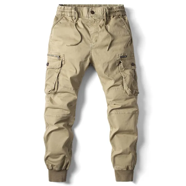 Herren Cargo Jogger Hose - Bündchen Multi-Taschen Hose - Image 2