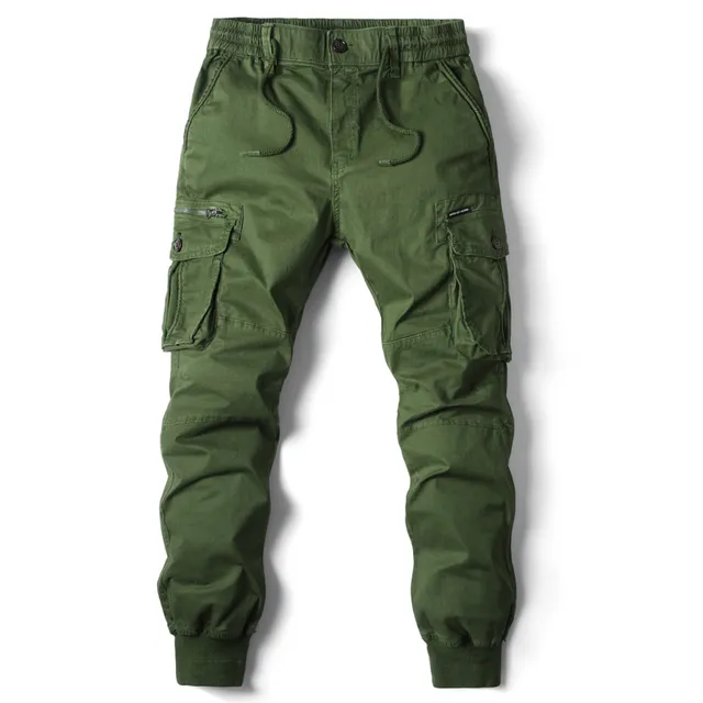 Herren Cargo Jogger Hose - Bündchen Multi-Taschen Hose - Image 4