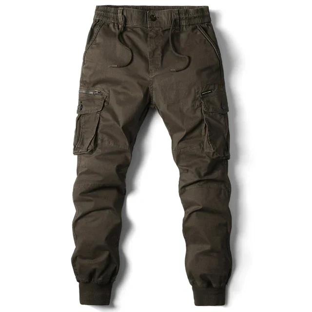 Herren Cargo Jogger Hose - Bündchen Multi-Taschen Hose - Image 5