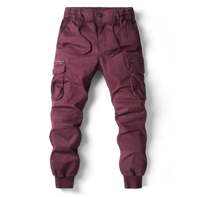 Herren Cargo Jogger Hose - Bündchen Multi-Taschen Hose - Image 9