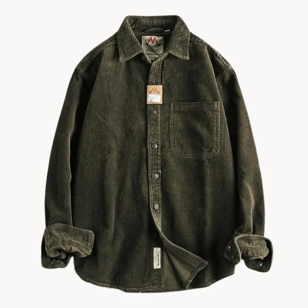 Herren Cord-Hemdjacke – Durchgehende Knopfleiste & Übergroße Shacket - Image 10
