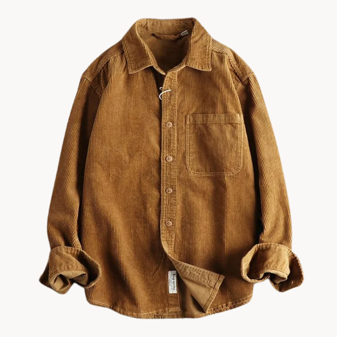 Herren Cord-Hemdjacke – Durchgehende Knopfleiste & Übergroße Shacket - Image 11