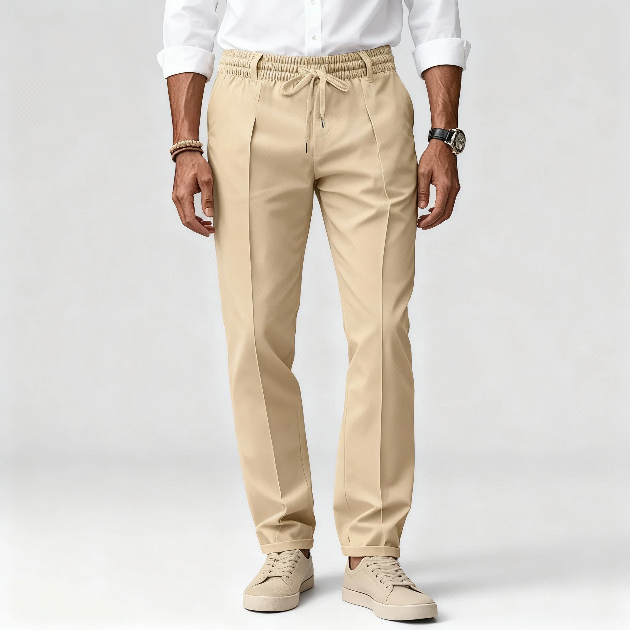 Herren Elastische Hose - Lockere Passform mit Taschen - Image 4