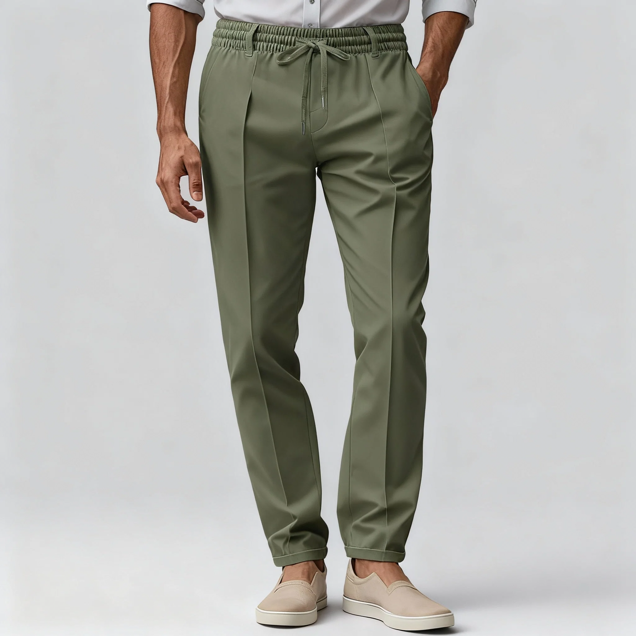 Herren Elastische Hose - Lockere Passform mit Taschen - Image 5