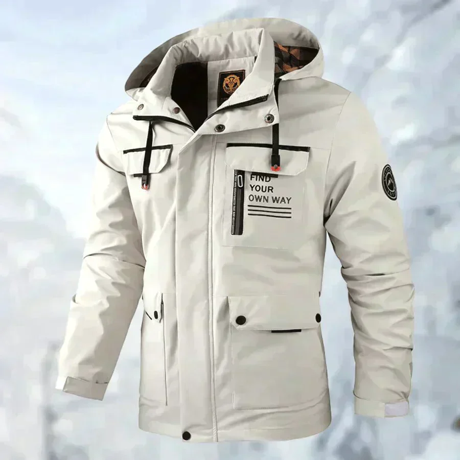 Herren Gefütterte Taktische Winterjacke - Wasserabweisend & Mehrfachtaschen - Image 4