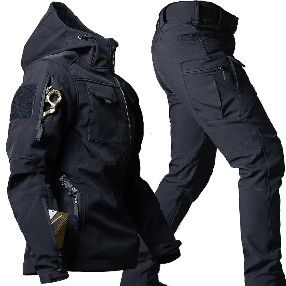 Herren Outdoor Wasserdichtes 2-teiliges Set - Kapuzenjacke & Cargohose - Image 4