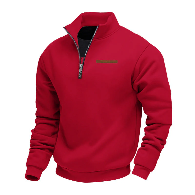 Herren Quarter-Zip Sweatshirt - Lockere Passform mit Stehkragen - Image 2