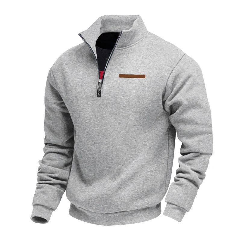 Herren Quarter-Zip Sweatshirt - Lockere Passform mit Stehkragen - Image 4