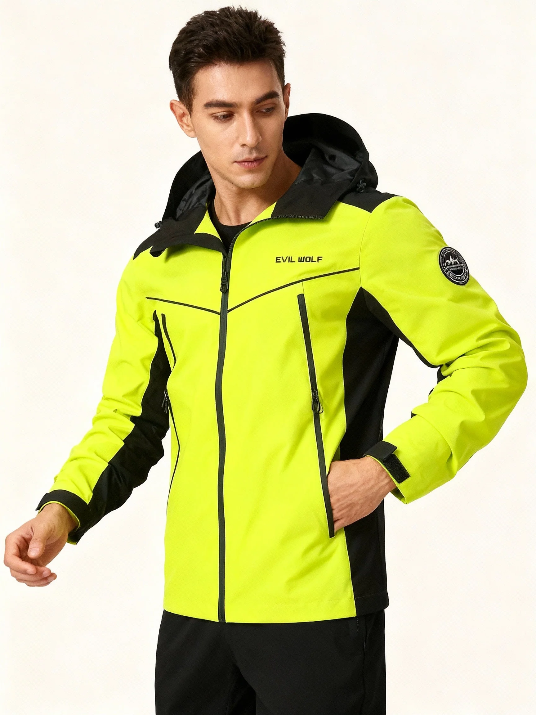 Herren Reflektierend Outdoorjacke - Wasserdicht mit Kapuze - Image 3