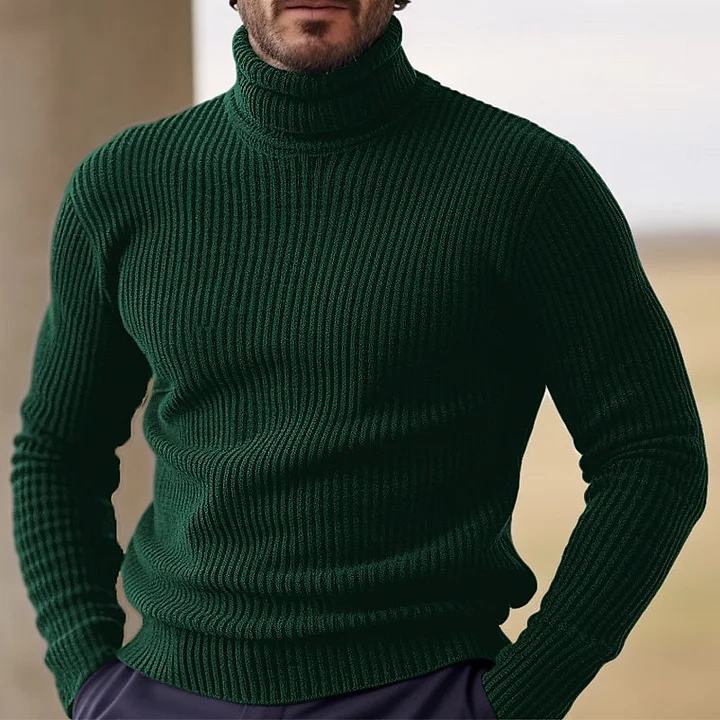 Herren Rollkragenpullover - Gerippt Slim Fit - Image 2