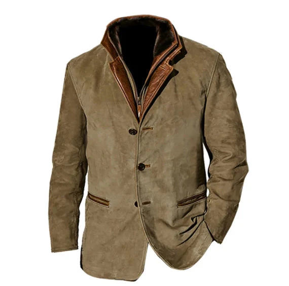 Herren Sakko im Lagenlook – Mit Stehkragen und Revers - Image 5