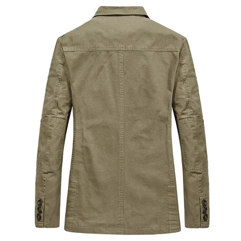 Herren Sakko Jacke - Kerbkragen mit Aufgesetzter Tasche - Image 2