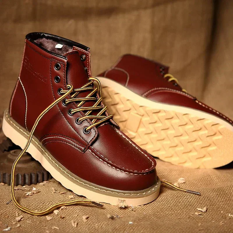 Herren Schnürstiefel Moc Toe - Robust Profilsohle - Image 5