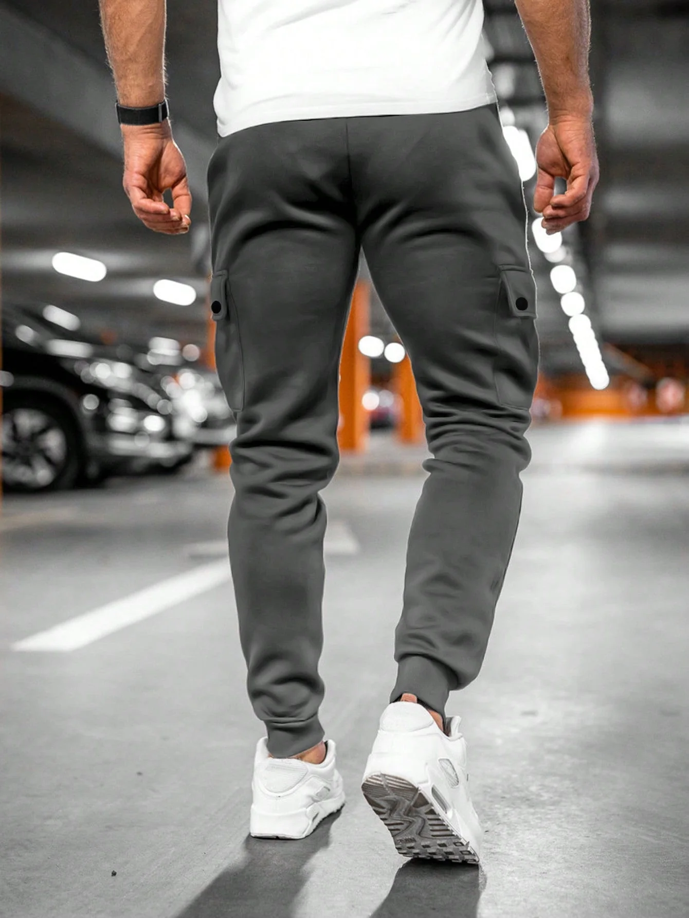 Herren Slim Fit Cargo-Jogger - Schmal Zulaufend & Kordelzug - Image 2