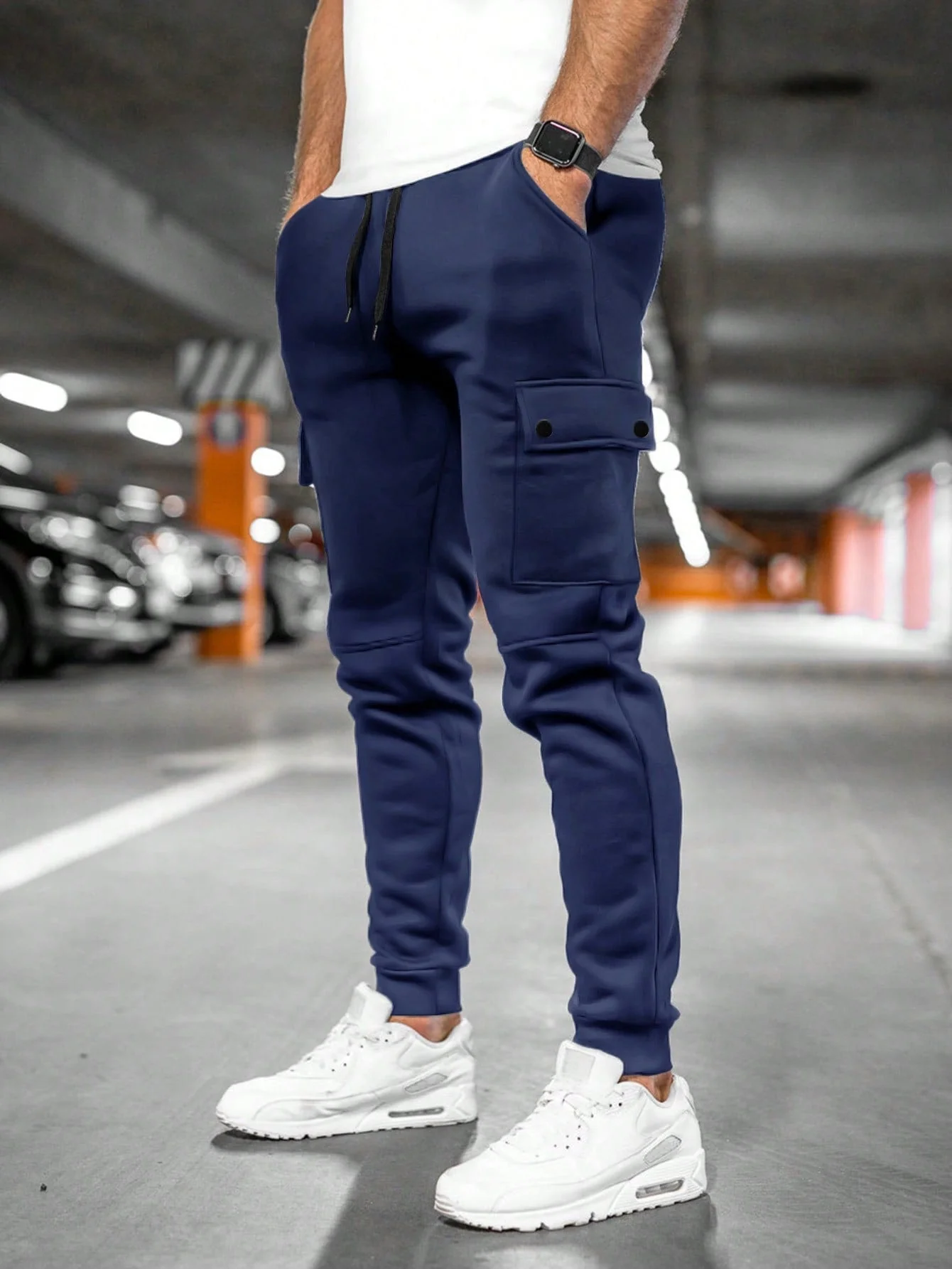 Herren Slim Fit Cargo-Jogger - Schmal Zulaufend & Kordelzug - Image 3