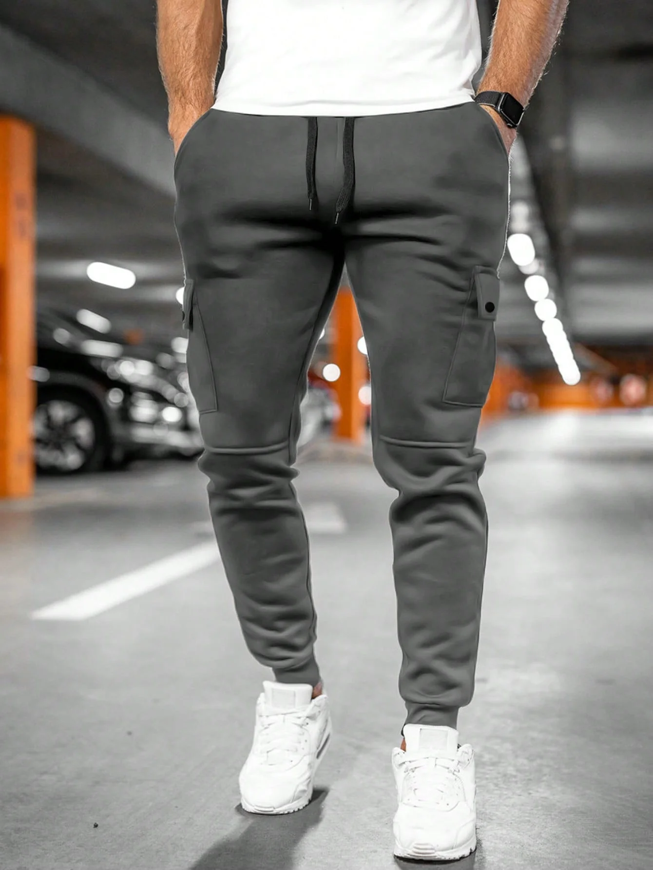 Herren Slim Fit Cargo-Jogger - Schmal Zulaufend & Kordelzug - Image 9