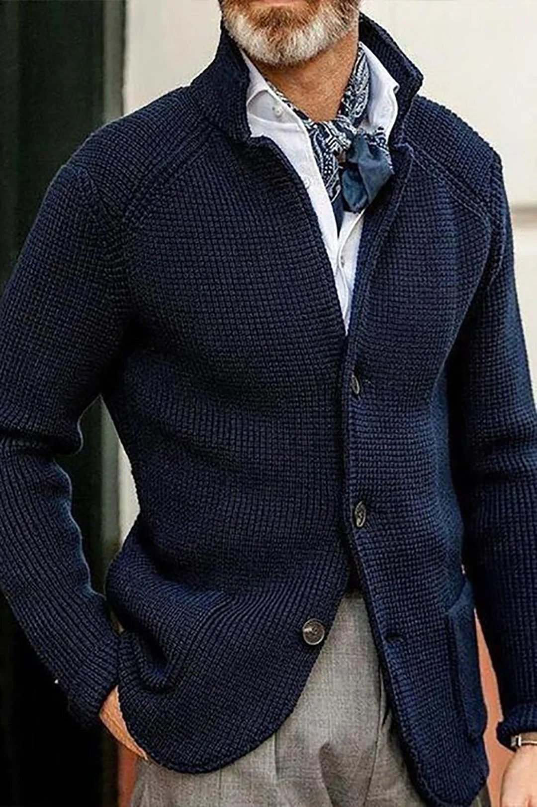 Herren Strick Cardigan - Stylisches Slim Fit Design - Image 2