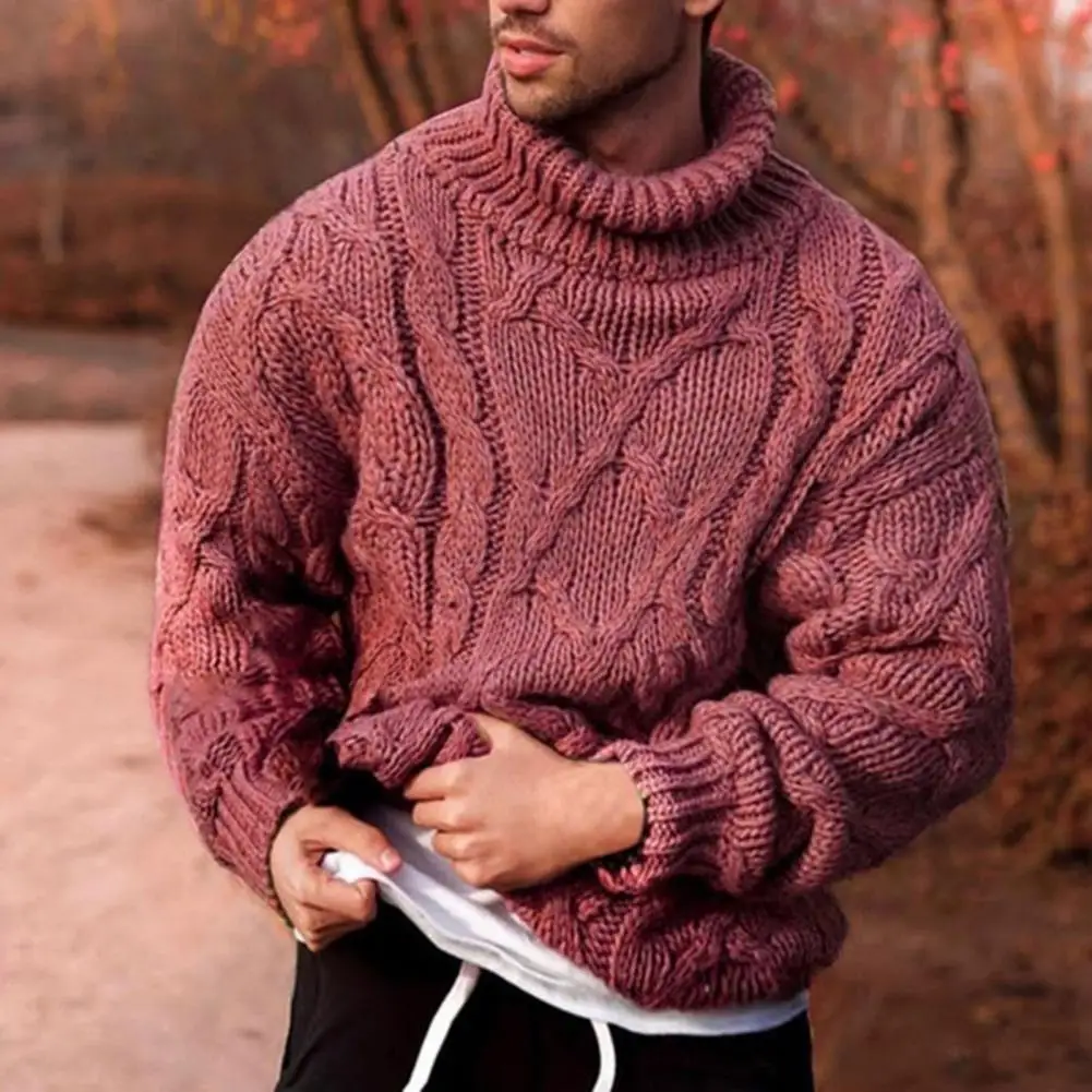 Herren Strickpullover - Übergroße Rollkragen-Oberbekleidung - Image 3
