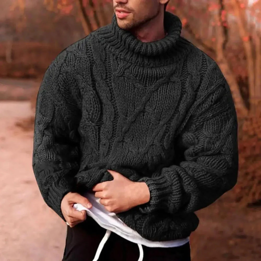 Herren Strickpullover - Übergroße Rollkragen-Oberbekleidung - Image 4