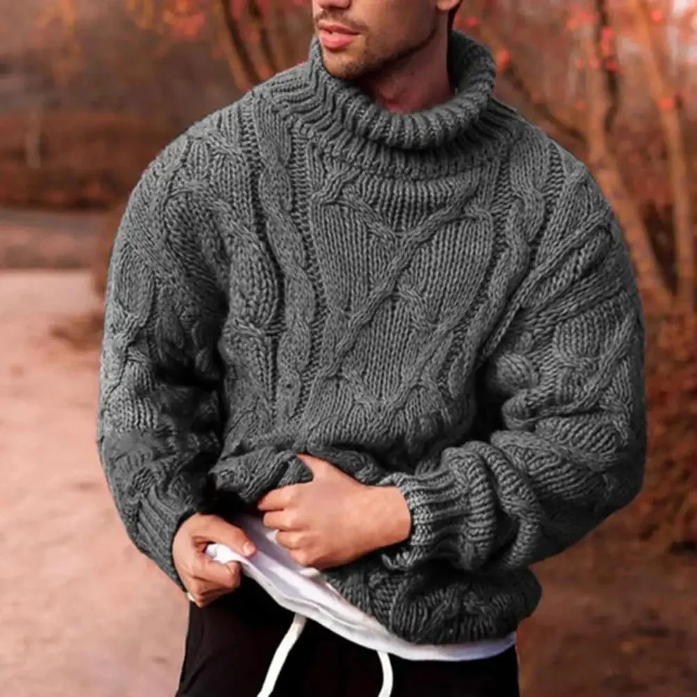 Herren Strickpullover - Übergroße Rollkragen-Oberbekleidung - Image 2