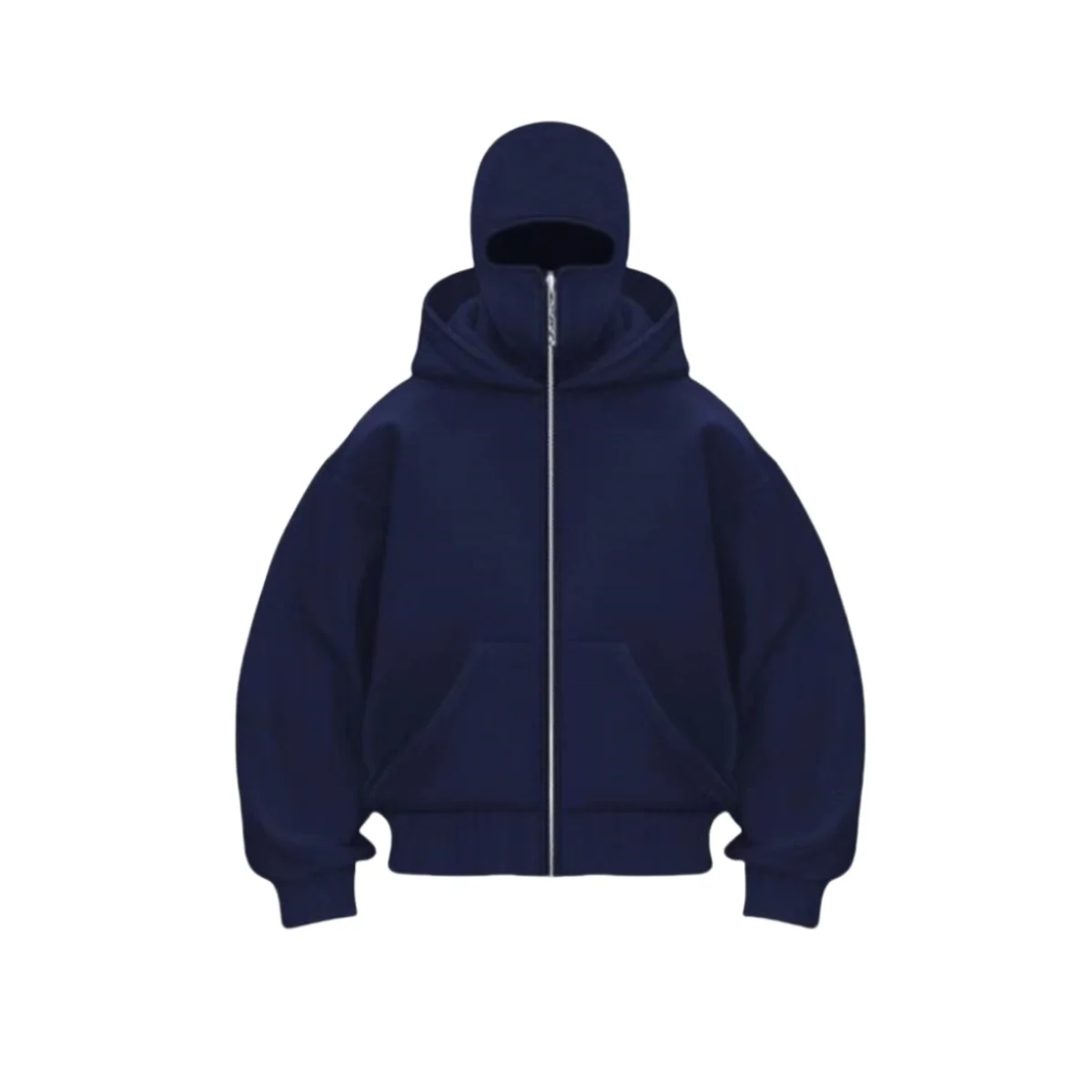 Herren Sturmhaube Hoodie – Reißverschluss Pullover - Image 2