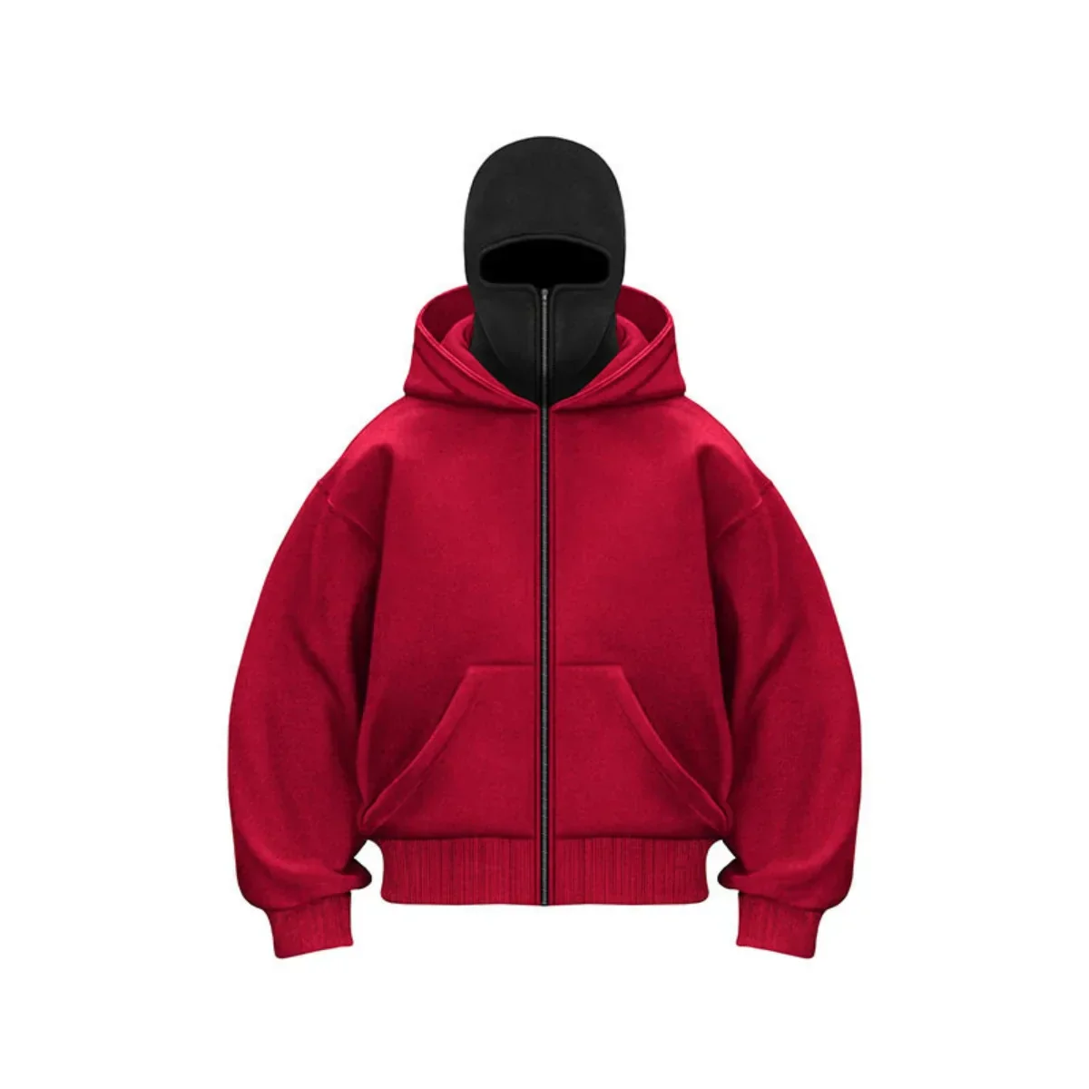 Herren Sturmhaube Hoodie – Reißverschluss Pullover - Image 3