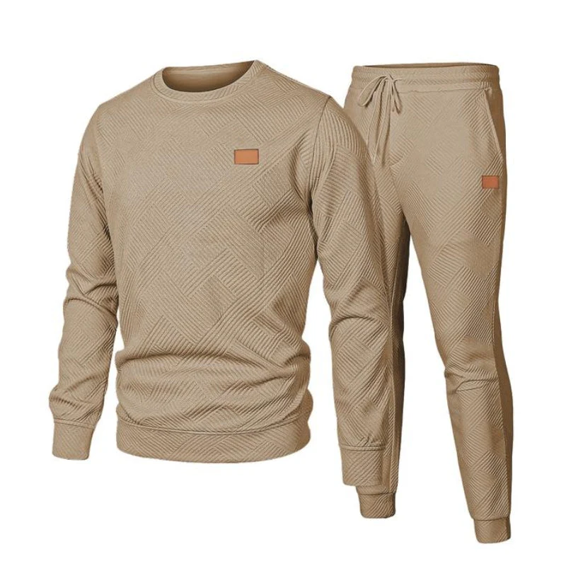 Herren Trainingsanzug-Set - Bündchen-Jogger & Rundhals-Pullover - Image 3