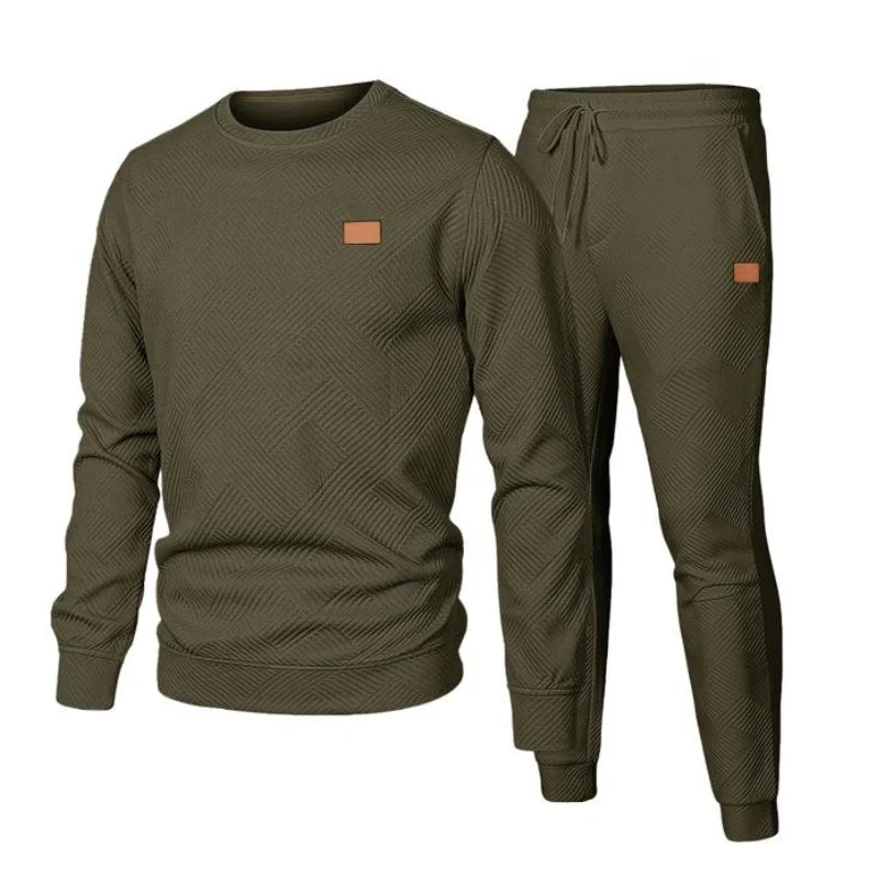 Herren Trainingsanzug-Set - Bündchen-Jogger & Rundhals-Pullover - Image 4