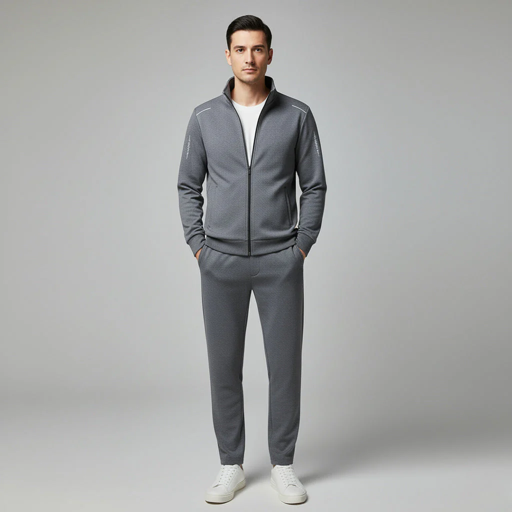 Herren-Trainingsanzug-Set – Jacke mit Reißverschluss & Schmal geschnittene Hose - Image 5