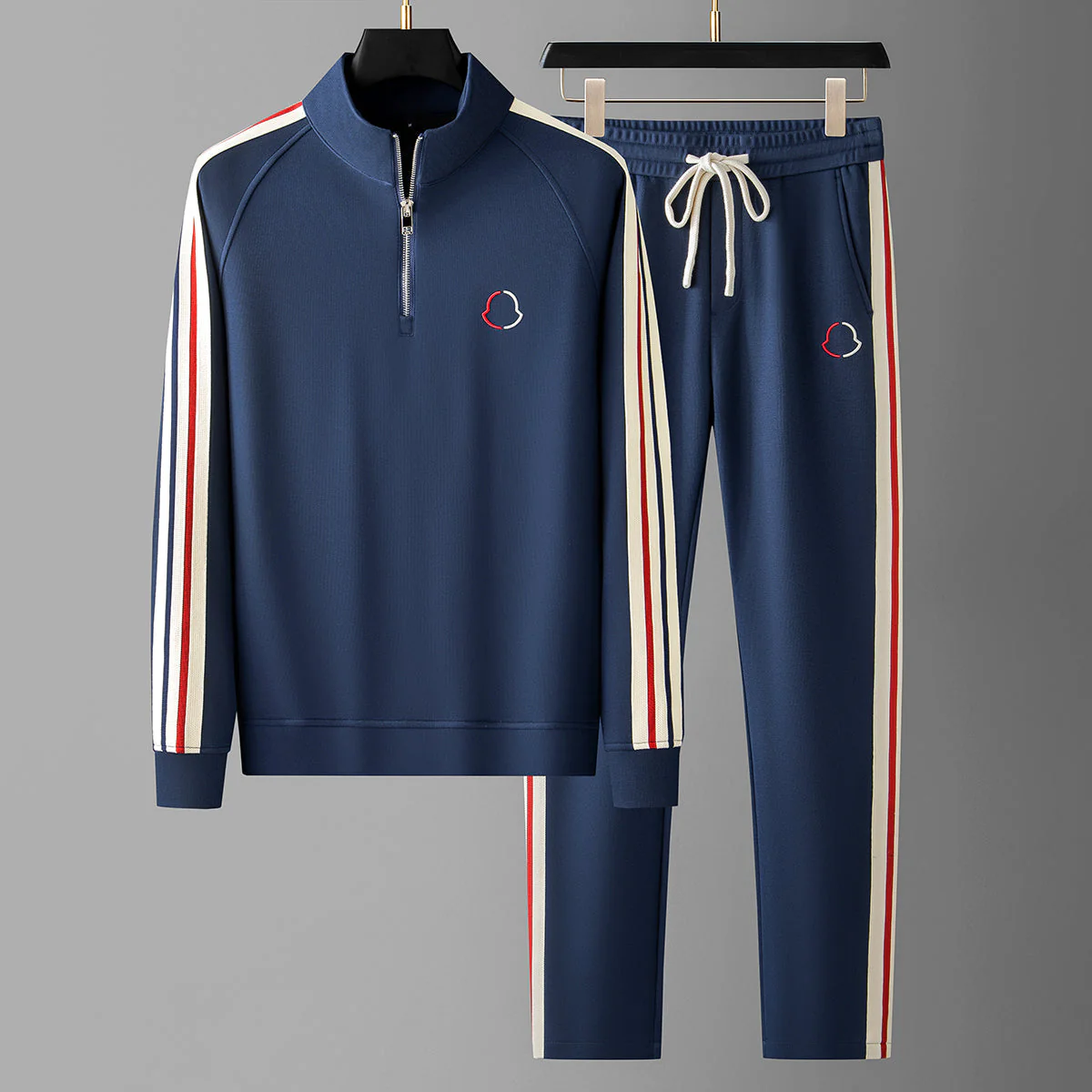 Herren Trainingsanzug Set - Quarter-Zip Oberteil & Entspannte Passform Hose - Image 2