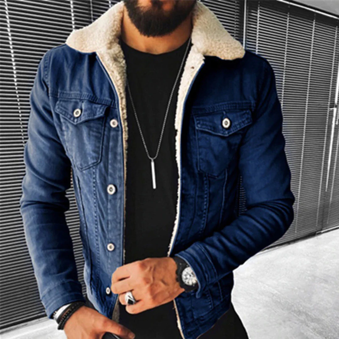 Herren Warme Jeansjacke - Design mit kuscheligem Futter - Image 5
