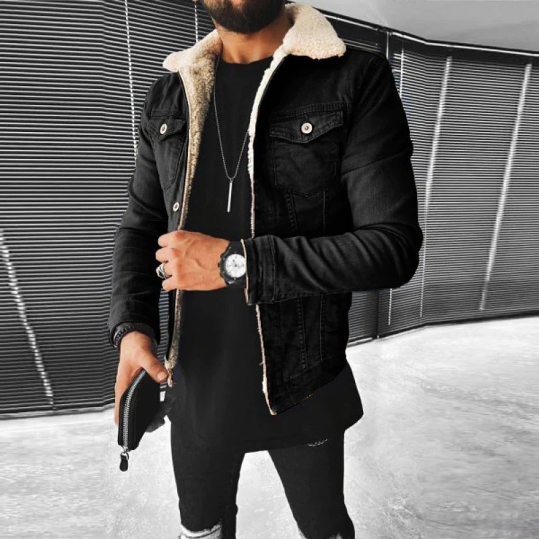 Herren Warme Jeansjacke - Design mit kuscheligem Futter - Image 6