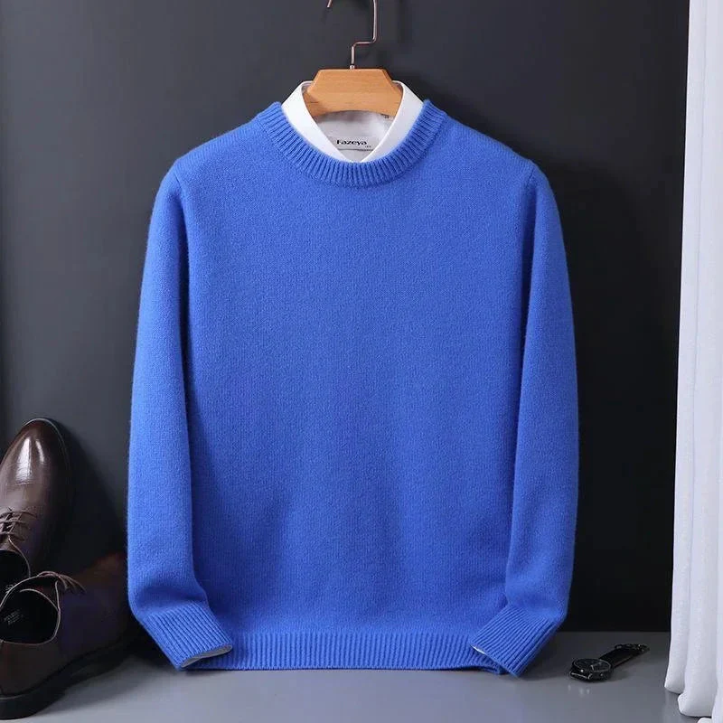 Herren Weicher Kaschmir Pullover - Gestrickter Rundhalsausschnitt - Image 7
