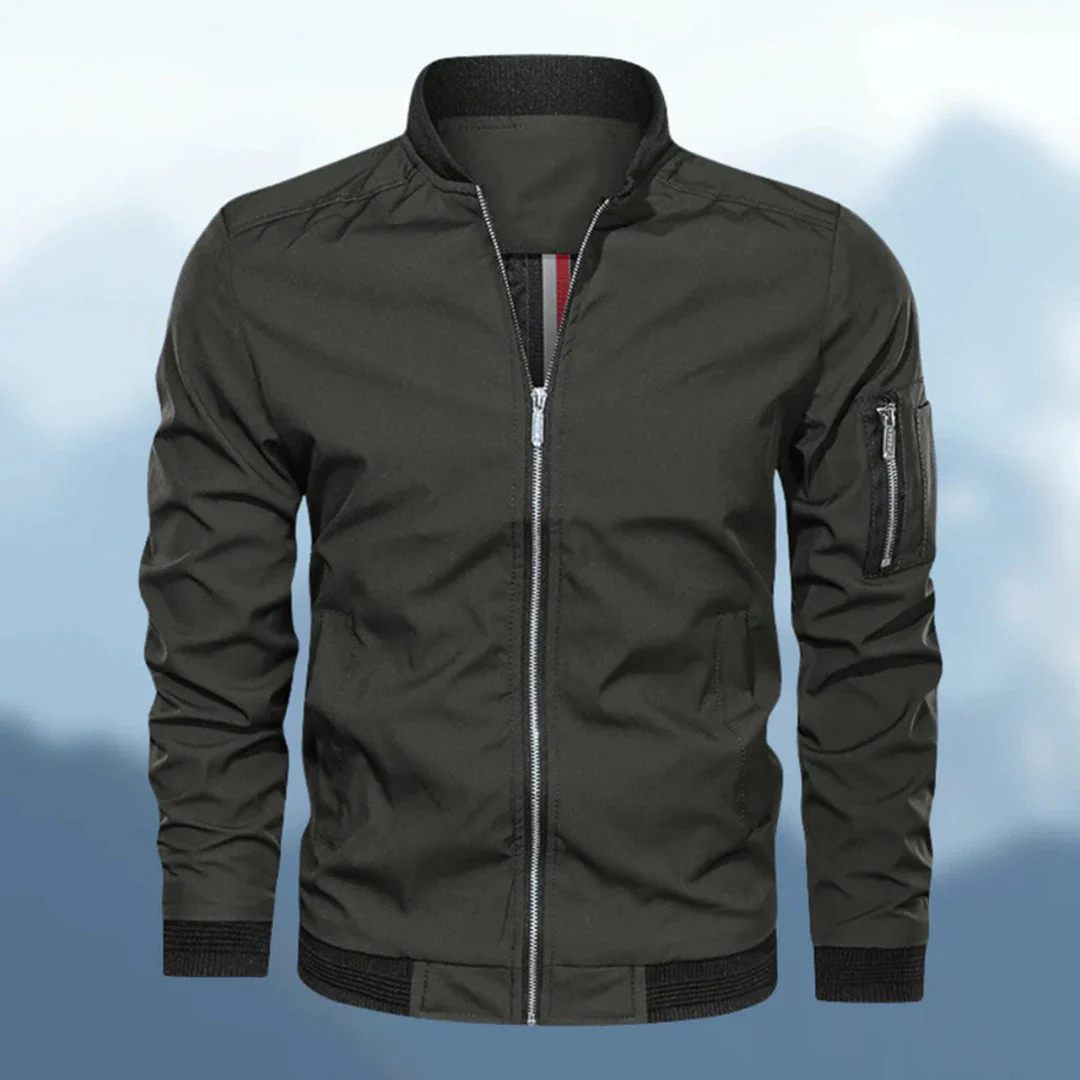 Herren Winddichte Bomberjacke - Reißverschluss & Leichte Oberbekleidung - Image 6
