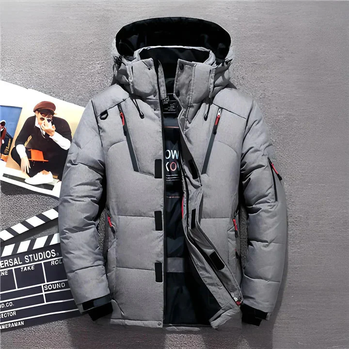 Herren Winter-Steppjacke - Kapuze & Doppelter Verschluss - Image 5