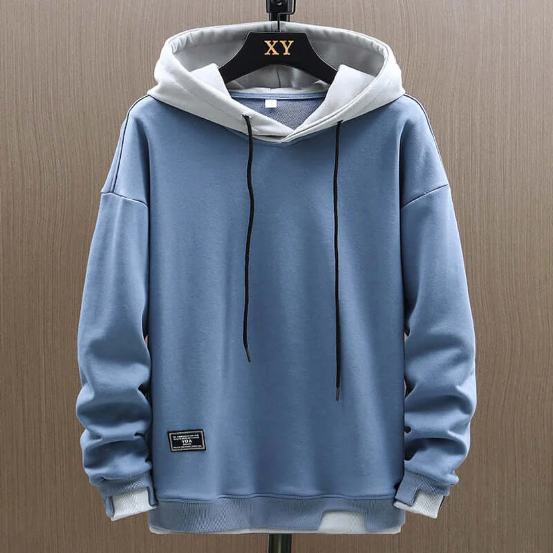 Herren Zwei-Ton Hoodie – Entspannte Passform mit kontrastierendem Lagen-Look - Image 4