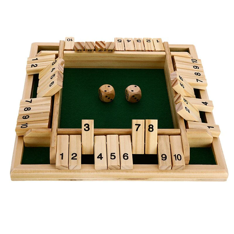 Holz Würfelspiel Brettspiel – Zahlen Lernspiel für Familien - Image 2