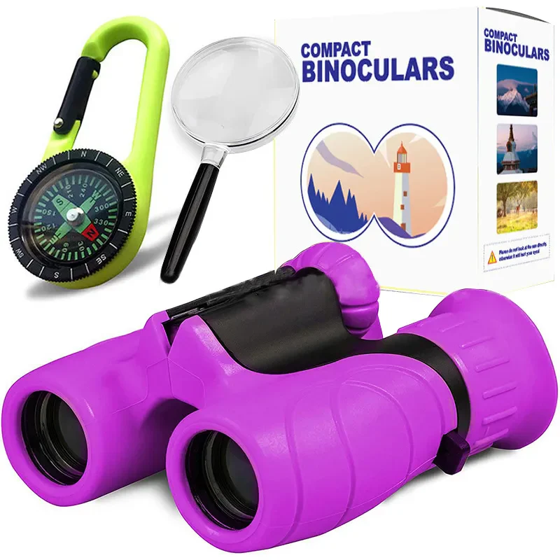 Kinder Fernglas 8x Robust – Outdoor Entdecker Set Kompass - Image 4