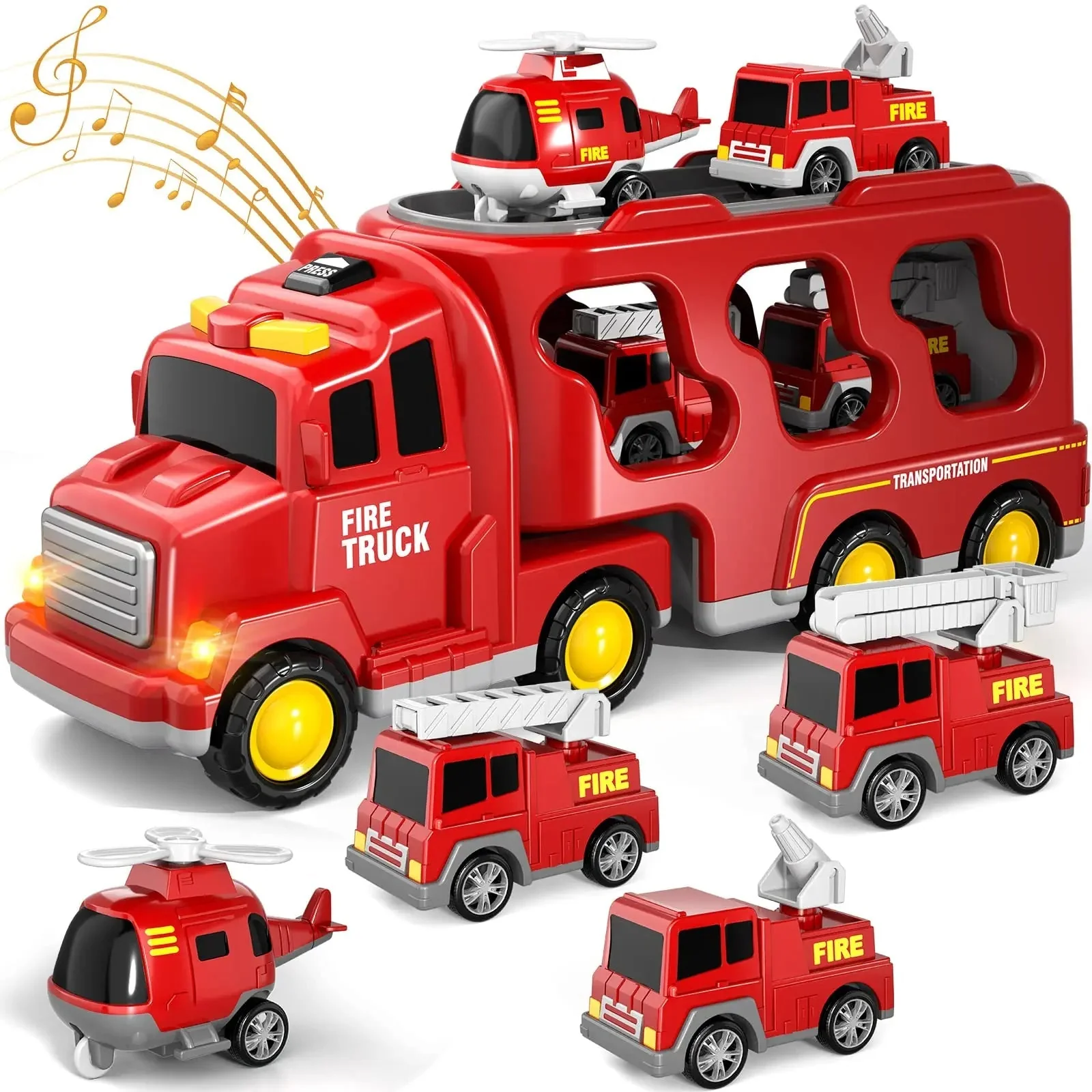 Kinder Spielzeug-Lastwagen - Musik & Licht mit Baufahrzeugen - Image 6