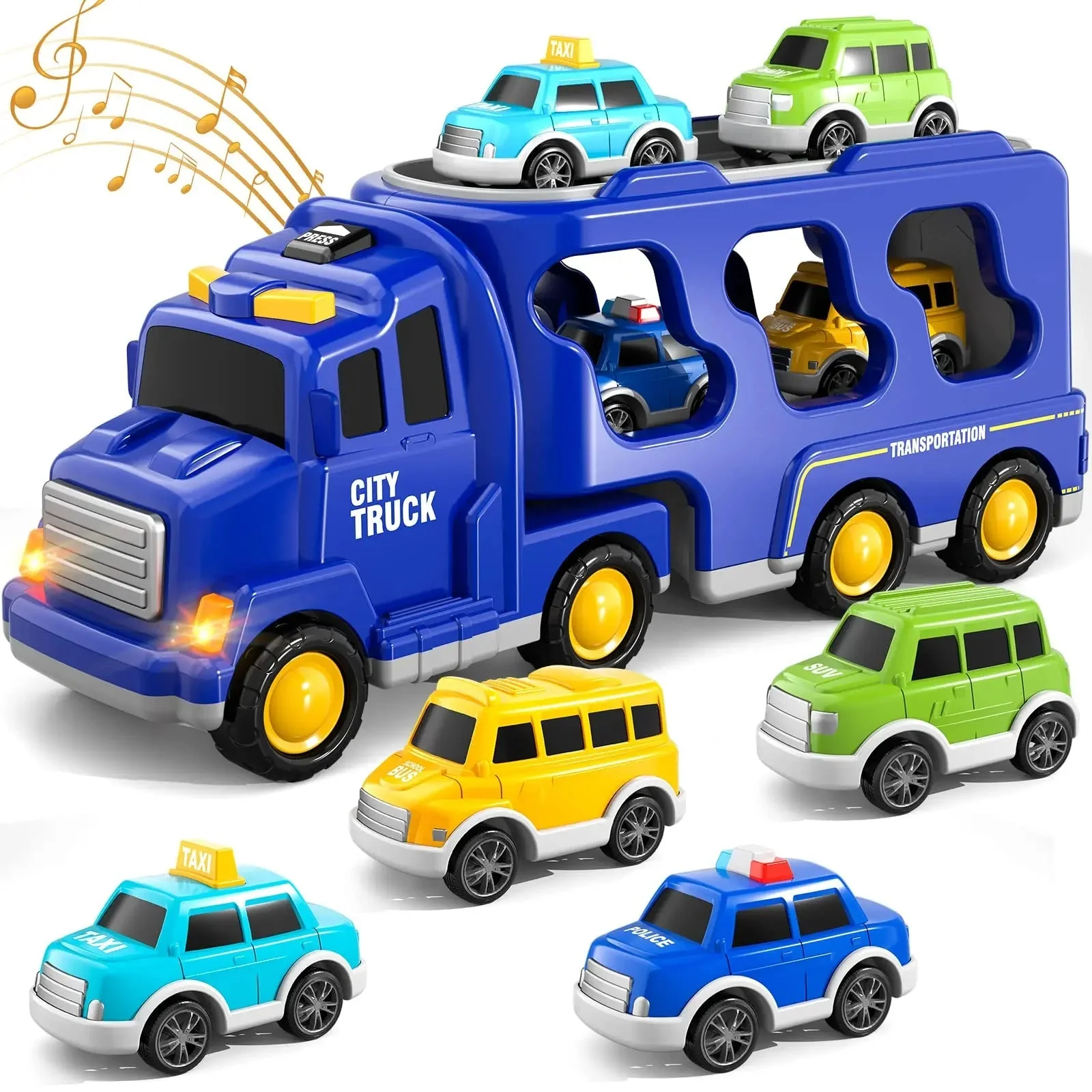 Kinder Spielzeug-Lastwagen - Musik & Licht mit Baufahrzeugen - Image 7