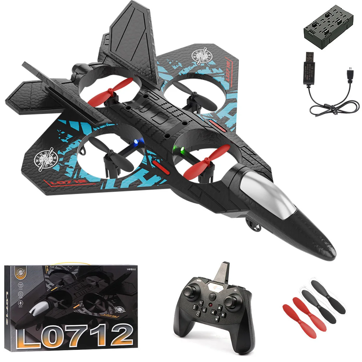 RC Fighter Drone | Quad Motor Gravity Sensor Aircraft - Image 14